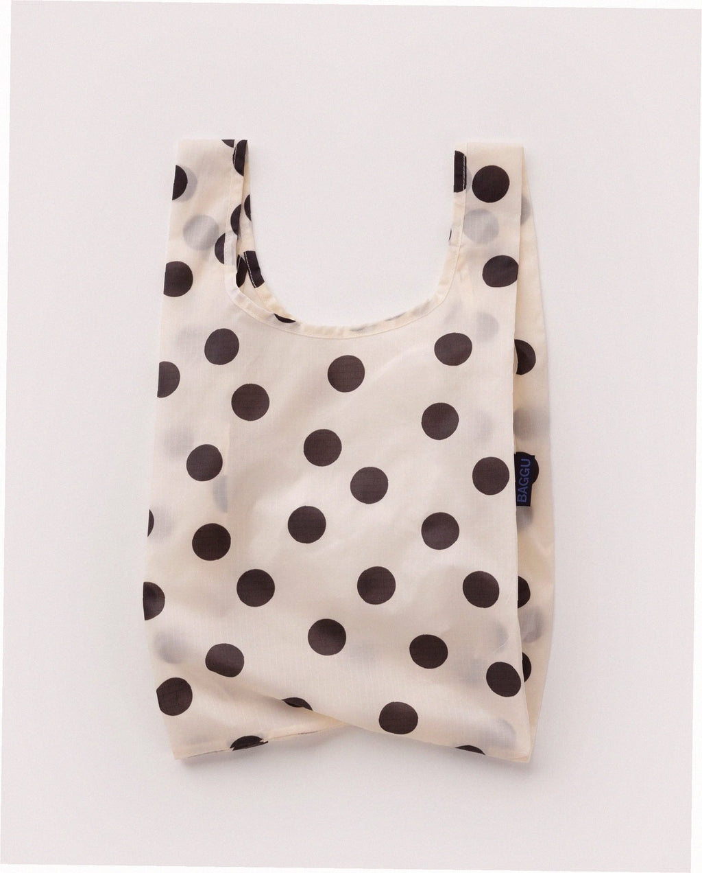 Baby Baggu Reusable Nylon Pouch Bag - Cream and Black Polka Dot
