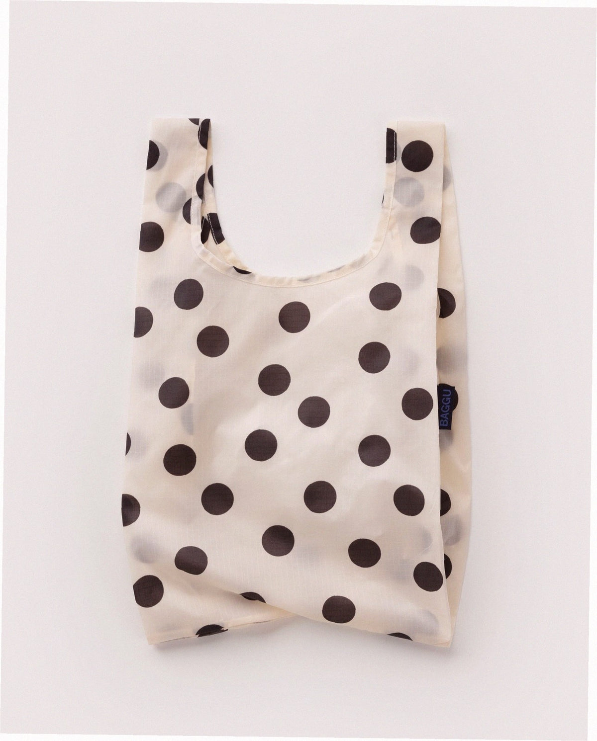 Baby Baggu Reusable Nylon Pouch Bag - Cream and Black Polka Dot