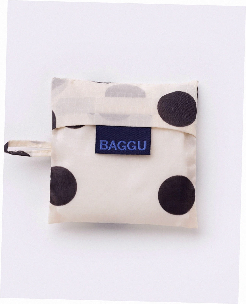 Baby Baggu Reusable Nylon Pouch Bag - Cream and Black Polka Dot