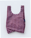 Baby Baggu Reusable Nylon Pouch Bag - Pink Houndstooth