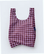 Baby Baggu Reusable Nylon Pouch Bag - Pink Houndstooth