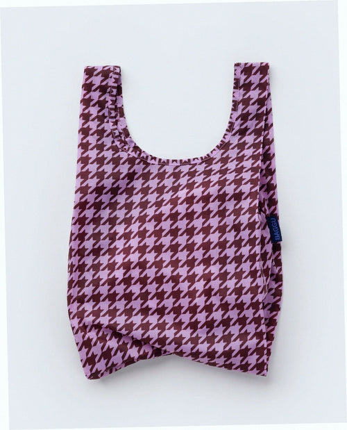 Baby Baggu Reusable Nylon Pouch Bag - Pink Houndstooth