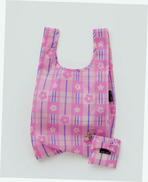 Baby Bow Baggu - Market Plaid Pink