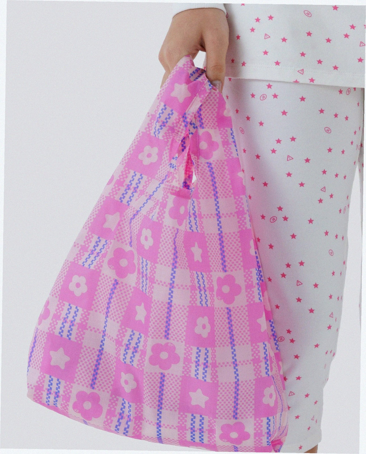 Baby Bow Baggu - Market Plaid Pink