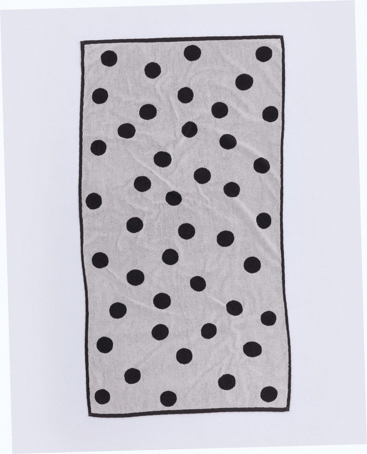 Bath Towel - Cream and Black Polka Dot