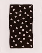 Bath Towel - Cream and Black Polka Dot