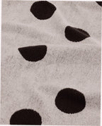 Bath Towel - Cream and Black Polka Dot