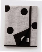Bath Towel - Cream and Black Polka Dot