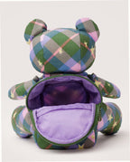 Bear Novelty Bag - Green Star Plaid