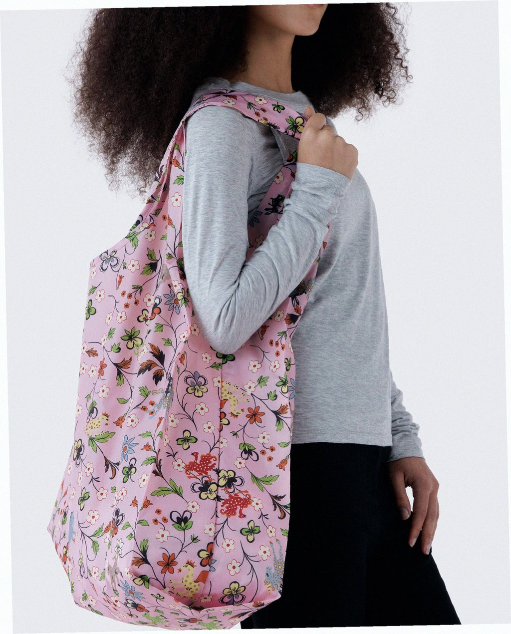 Big Baggu Reusable Nylon Shopping Bag - Castle Creatures
