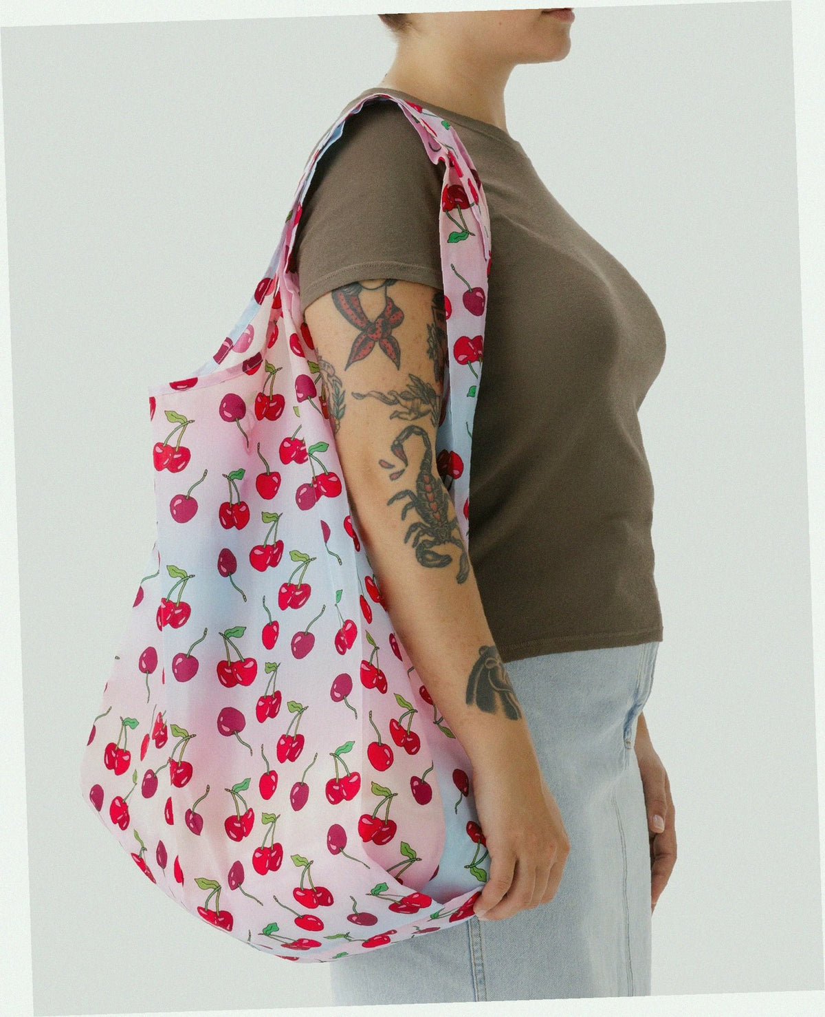 Big Baggu Reusable Nylon Shopping Bag - Cherries