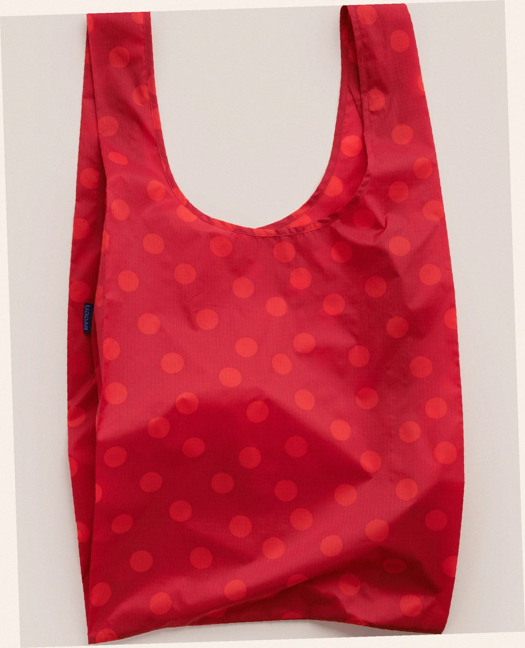 Big Baggu Reusable Nylon Shopping Bag - Red Polka Dot