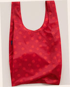 Big Baggu Reusable Nylon Shopping Bag - Red Polka Dot