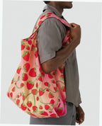 Big Baggu Reusable Nylon Shopping Bag - Strawberry Blossom