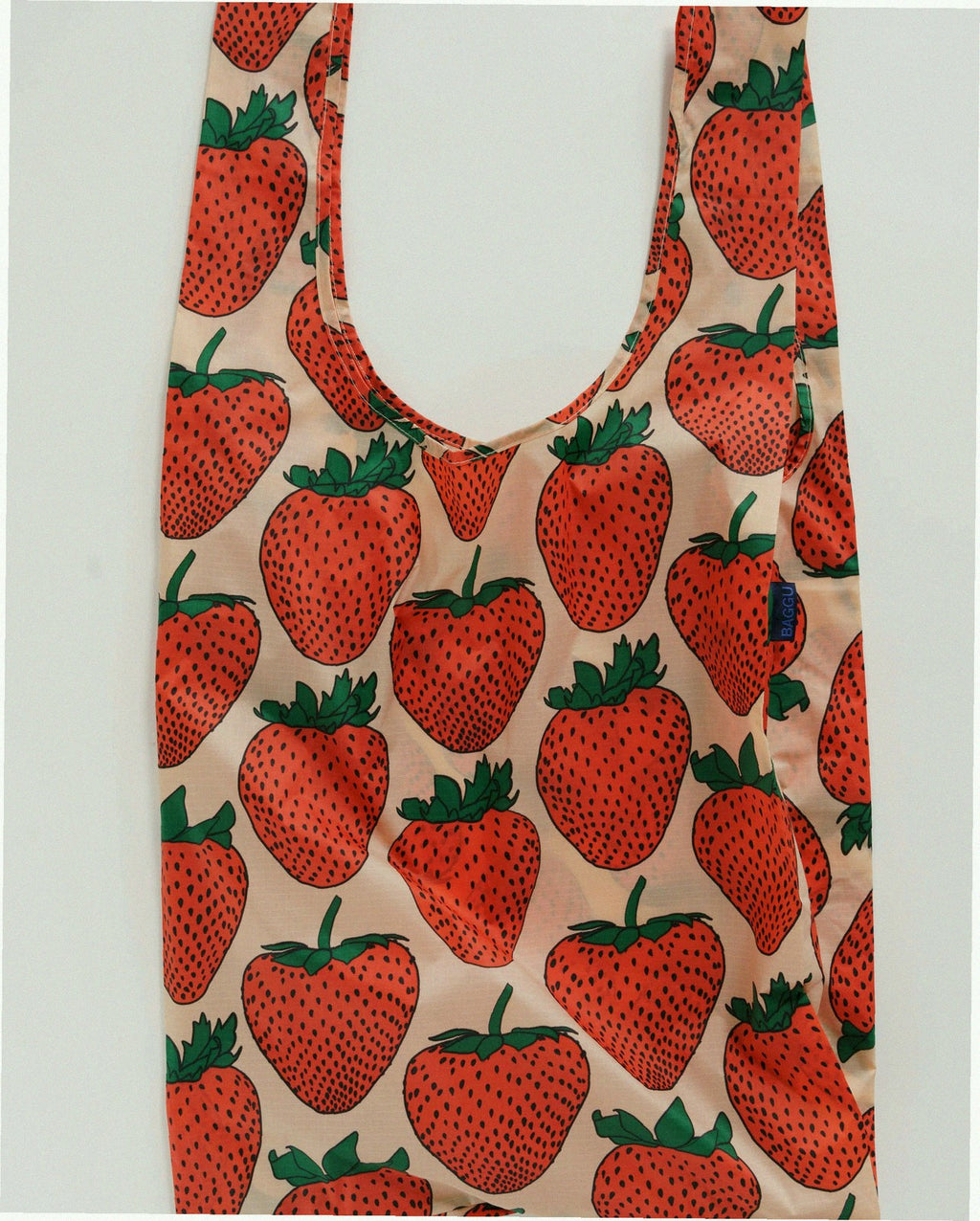 Big Baggu Reusable Nylon Shopping Bag - Strawberry