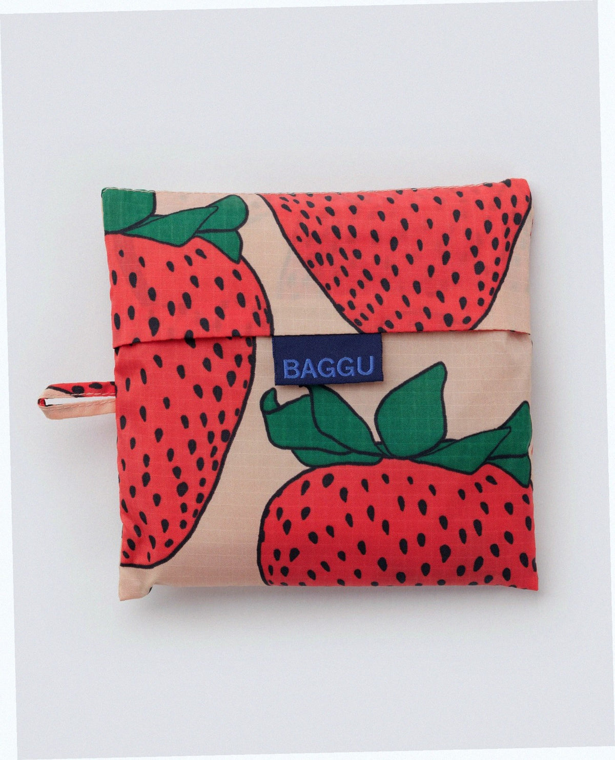 Big Baggu Reusable Nylon Shopping Bag - Strawberry