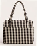 Cloud Carry-On Luggage - Black And Cream Gingham