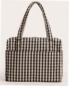 Cloud Carry-On Luggage - Black And Cream Gingham