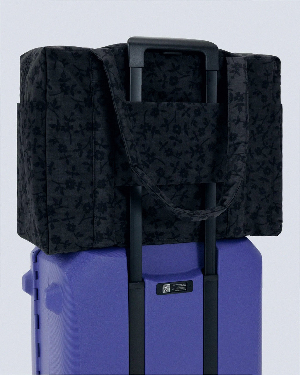 Cloud Carry-On Luggage - Charcoal Ditsy Floral