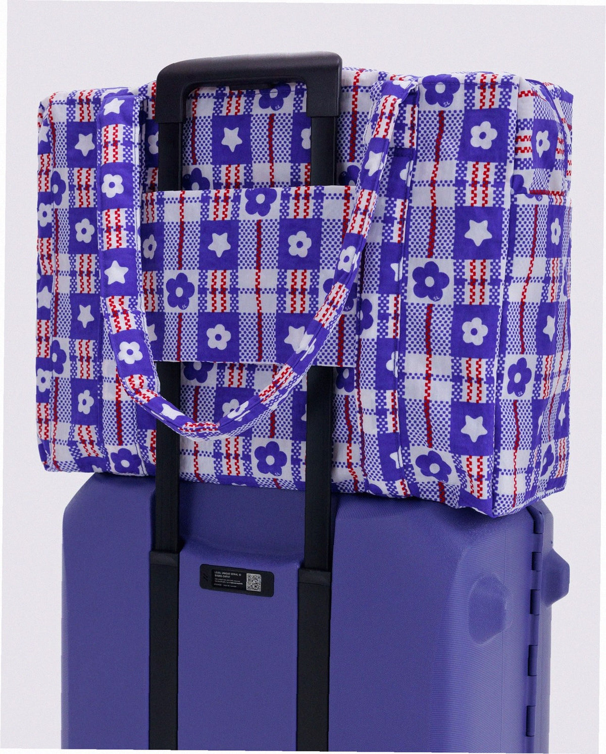 Cloud Carry-On Luggage - Market Plaid Blue