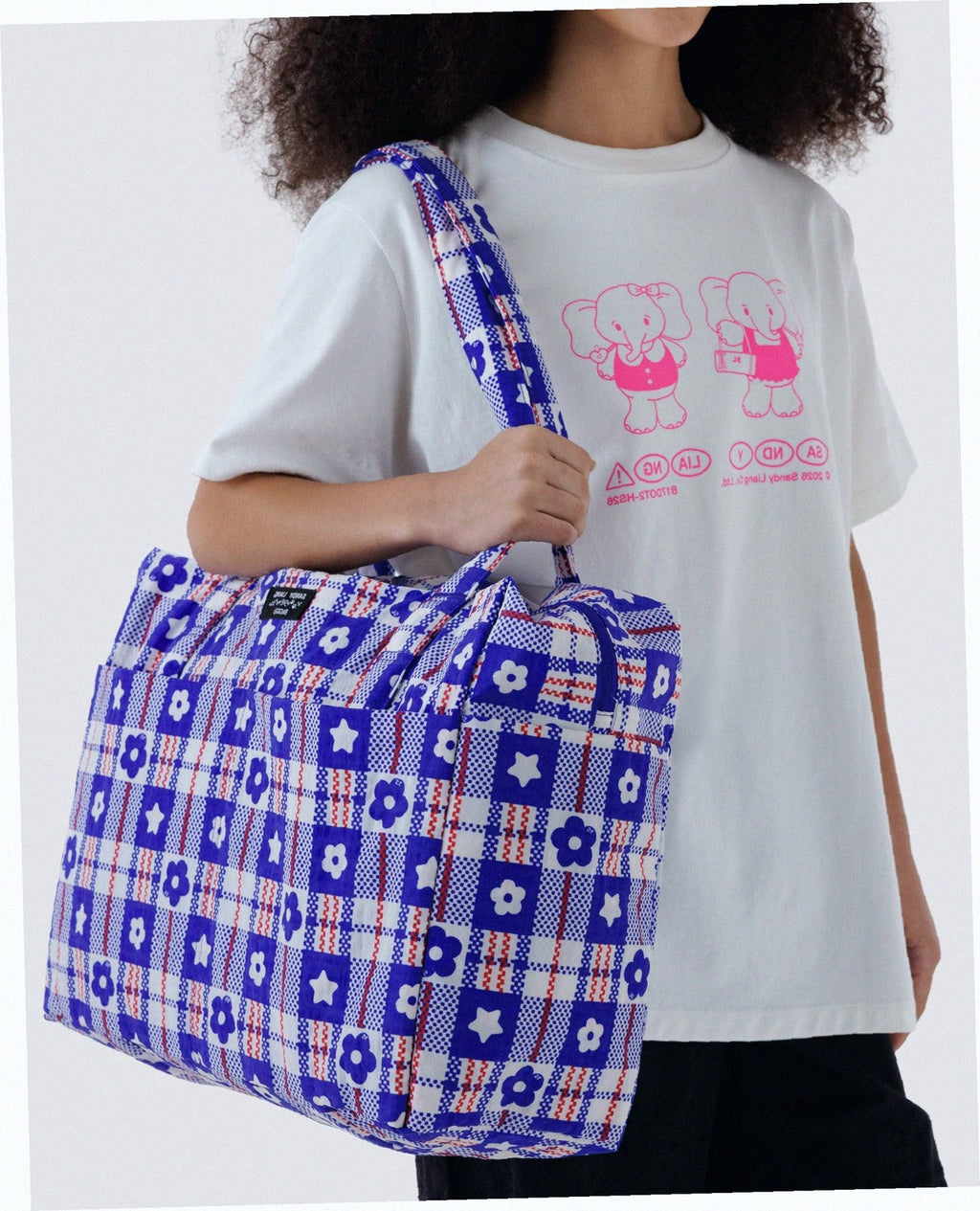 Cloud Carry-On Luggage - Market Plaid Blue