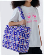 Cloud Carry-On Luggage - Market Plaid Blue
