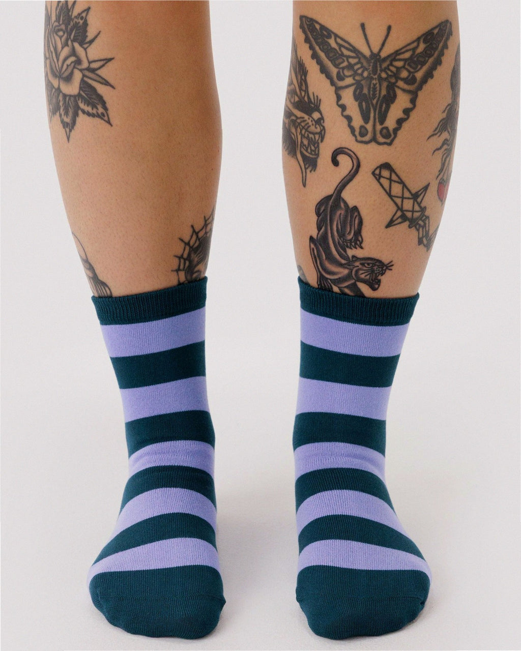 Crew Sock - Malachite Stripe