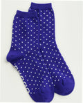 Crew Sock - Micro Blue and White Polka Dot