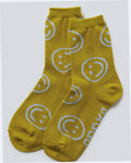 Crew Sock - Ochre Happy