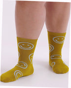 Crew Sock - Ochre Happy