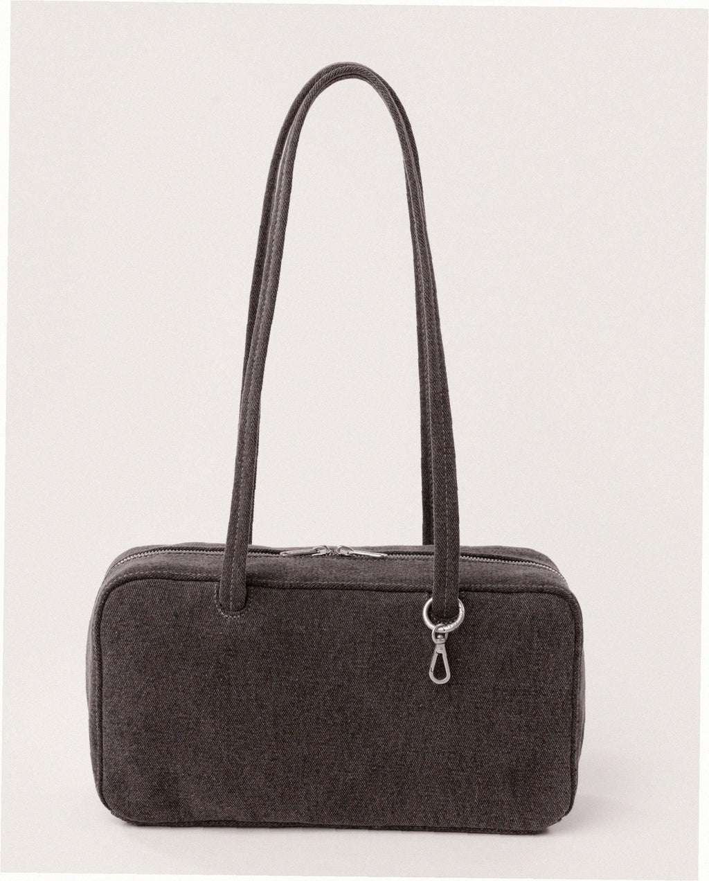 Denim Bowler Bag - Washed Black Denim