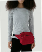 Nylon Fanny Pack Belt Bag - Cherry