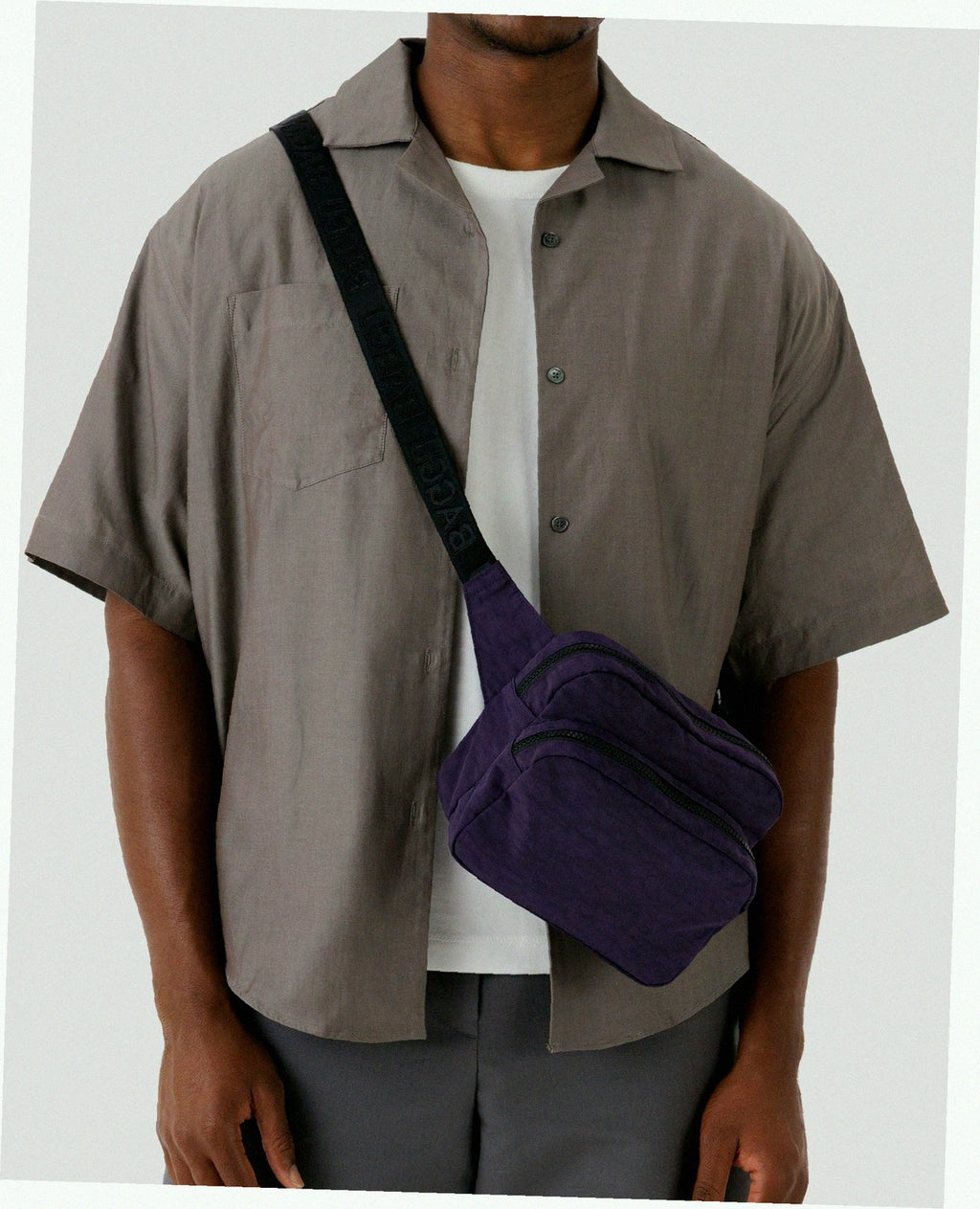 Nylon Fanny Pack Belt Bag - Fig