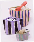 Go Pouch Set Travel Pouches - Candy Shop Stripes
