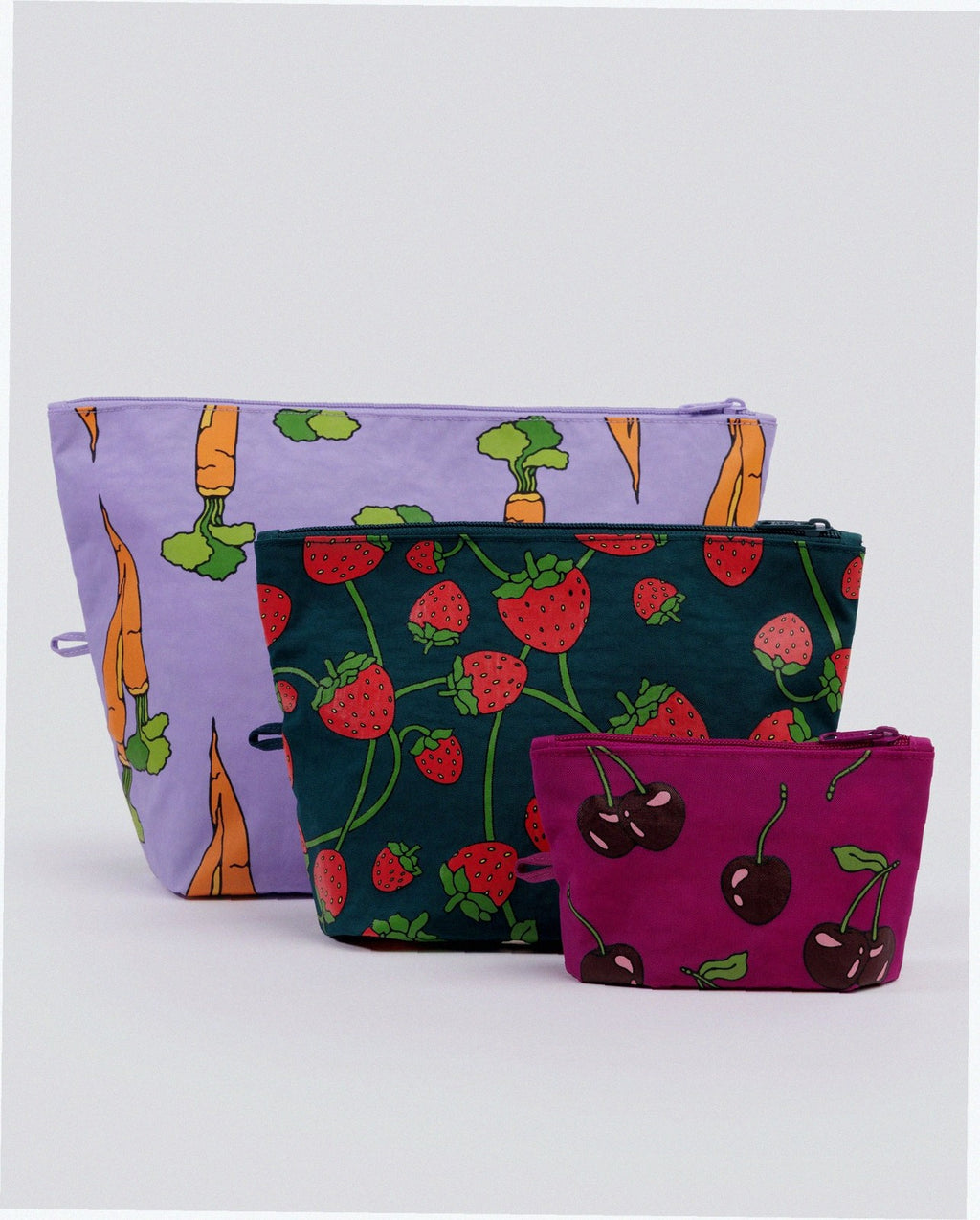 Go Pouch Set Travel Pouches - Carrots & Berries