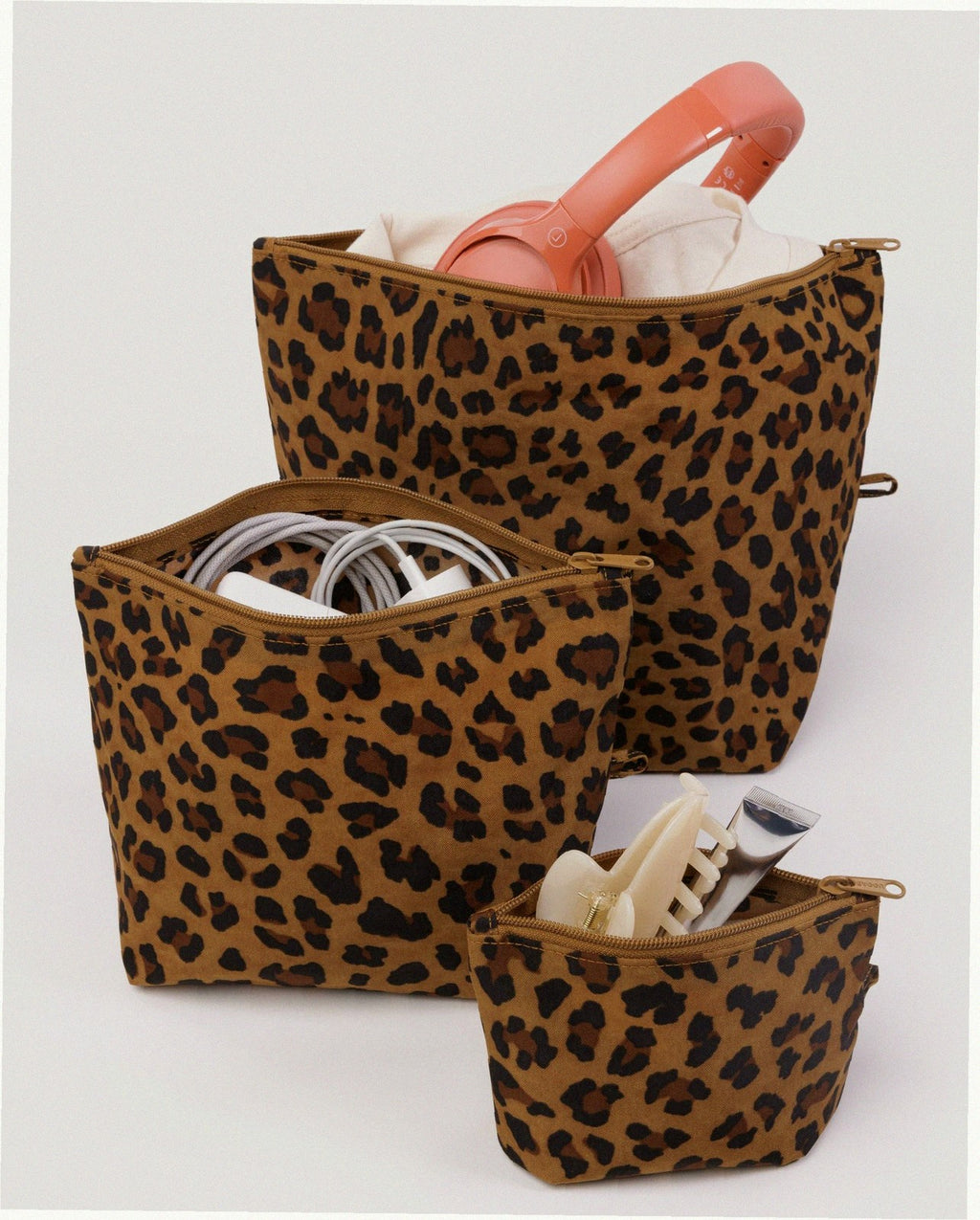 Go Pouch Set Travel Pouches - Leopard