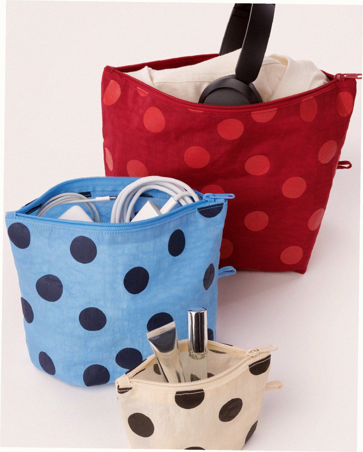 Go Pouch Set Travel Pouches - Polka Dot Mix