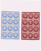 Hand Towel Set of 2 - Sky Blue and Blush Happy