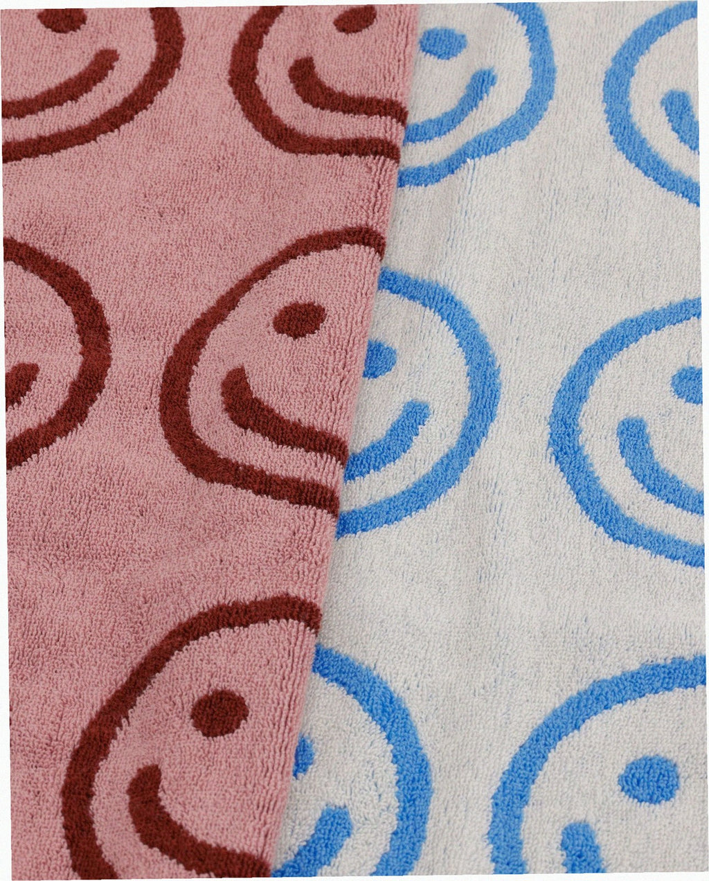 Hand Towel Set of 2 - Sky Blue and Blush Happy