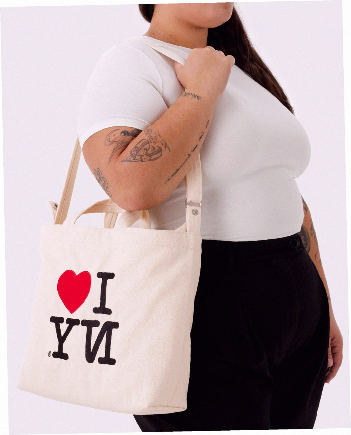 Horizontal Zip Duck Bag - I Love NY