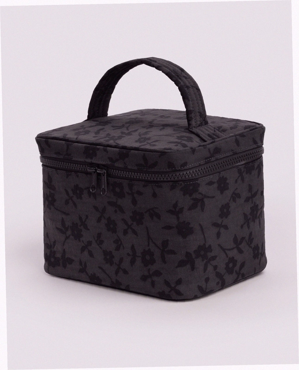 Large Cosmetic Case - Charcoal Ditsy Floral