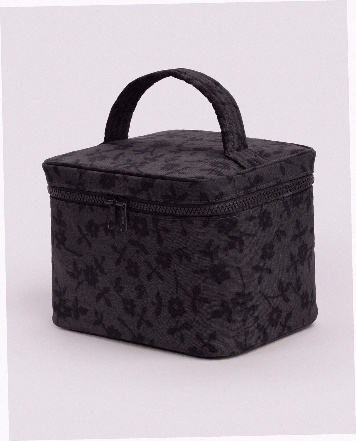 Large Cosmetic Case - Charcoal Ditsy Floral