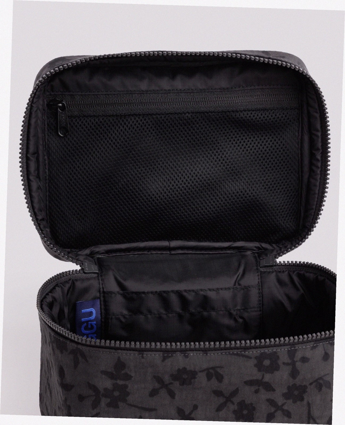 Large Cosmetic Case - Charcoal Ditsy Floral
