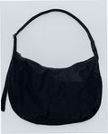 Large Nylon Crescent Shoulder Bag - Black 37.5