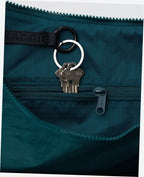 Large Nylon Crescent Shoulder Bag - Deep Sea