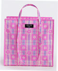 Large Nylon Market Bag - Market Plaid Pink