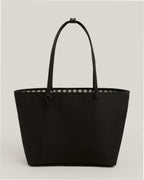 Large Nylon Reversible Tote - Black Mix