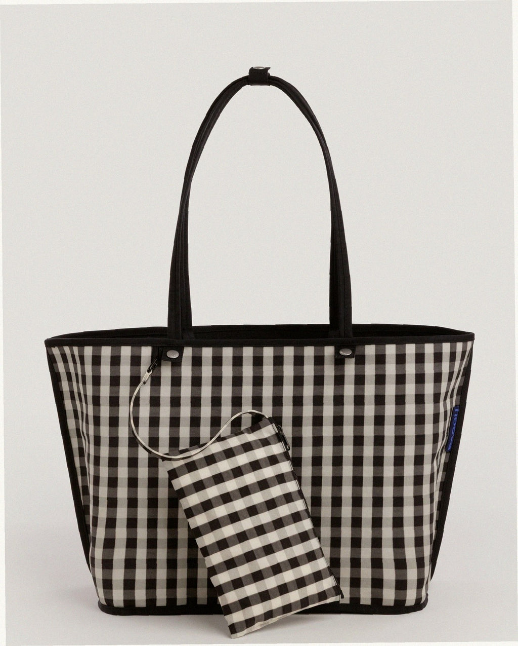 Large Nylon Reversible Tote - Black Mix