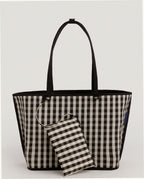 Large Nylon Reversible Tote - Black Mix