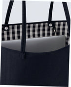 Large Nylon Reversible Tote - Black Mix